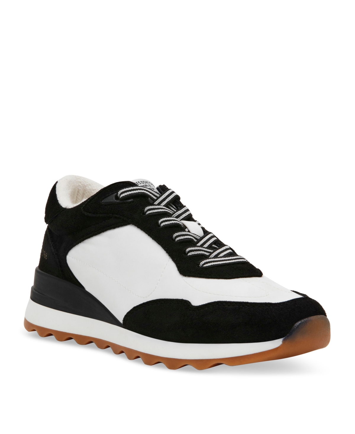 Shop Anne Klein Women's Runner Lace Up Sneakers In Black,white