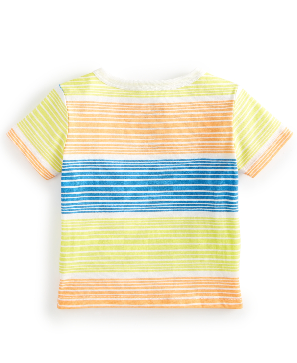 Shop First Impressions Baby Boys Pacific Striped T-shirt, Created For Macy's In Angel White
