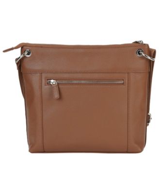 Pebble Trish Leather Crossbody Handbag with Organizer