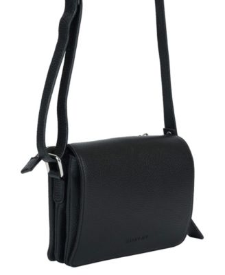 Pebble Leather Connie Crossbody Handbag