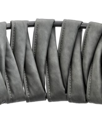 32"-42" Blaise Adjustable Swivel Counter or Bar Stool in Metal with Fabric and Faux Leather