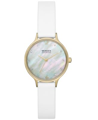 Skagen White Leather Watch Shop Skagen Hagen Lille Women main image 2