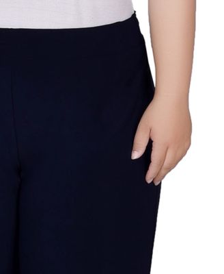 Plus Size Pull-On Wide-Leg Pants