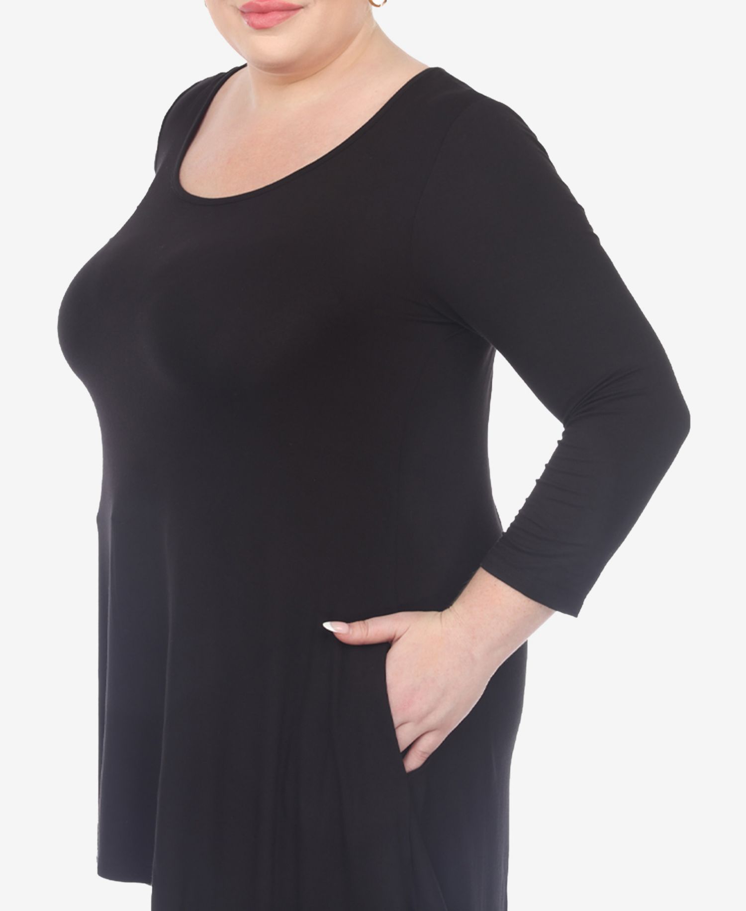 Plus Size Makayla Scoop Neck Tunic Top