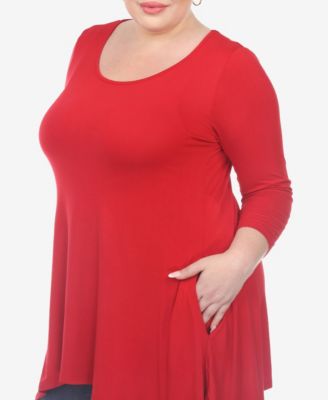 Plus Size Makayla Scoop Neck Tunic Top
