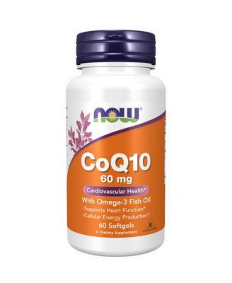 CoQ10 with Omega 3 Fish Oil, 60 mg, 60 Softgels