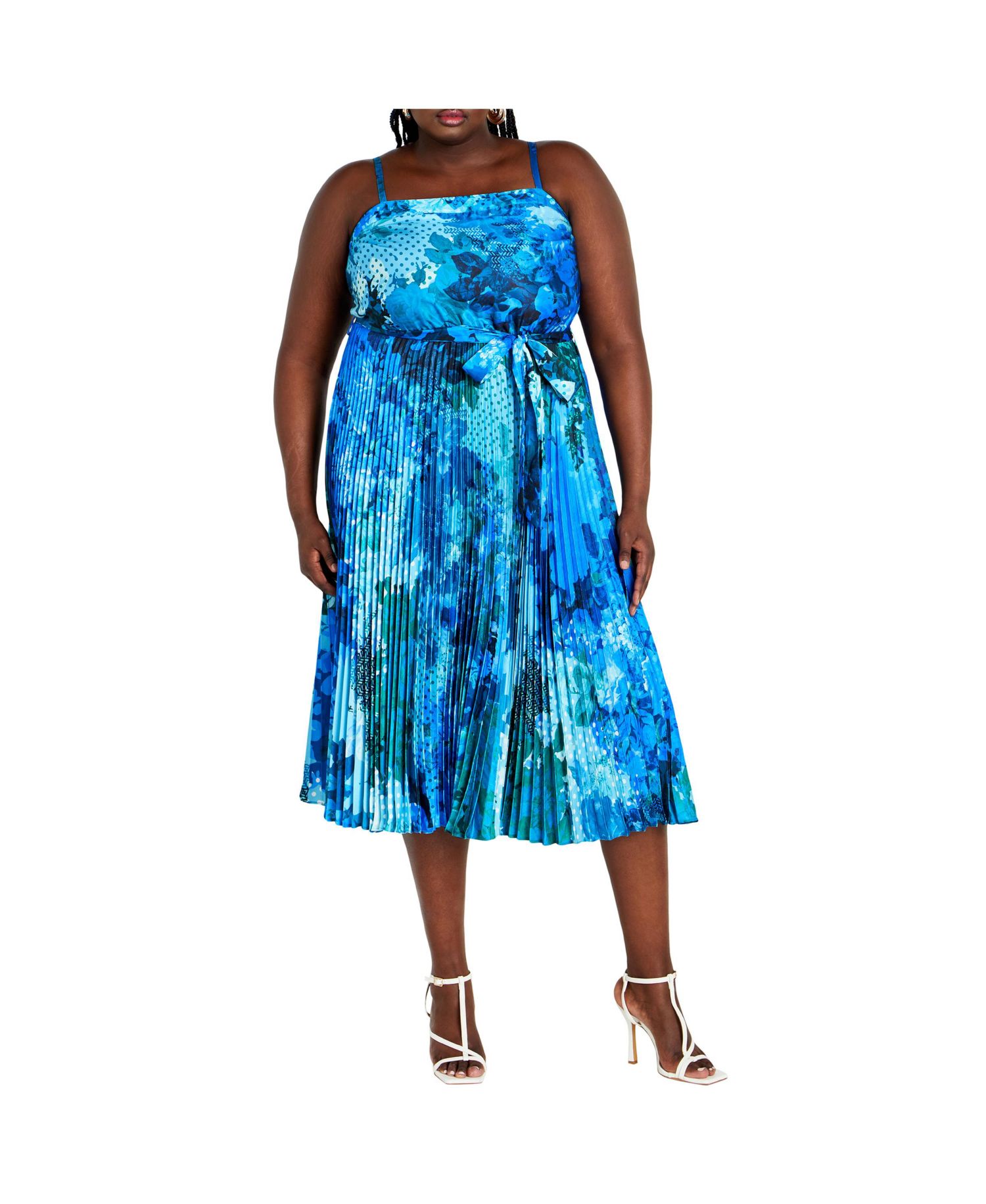 Women's Jayda Pleat Print Midi Dress