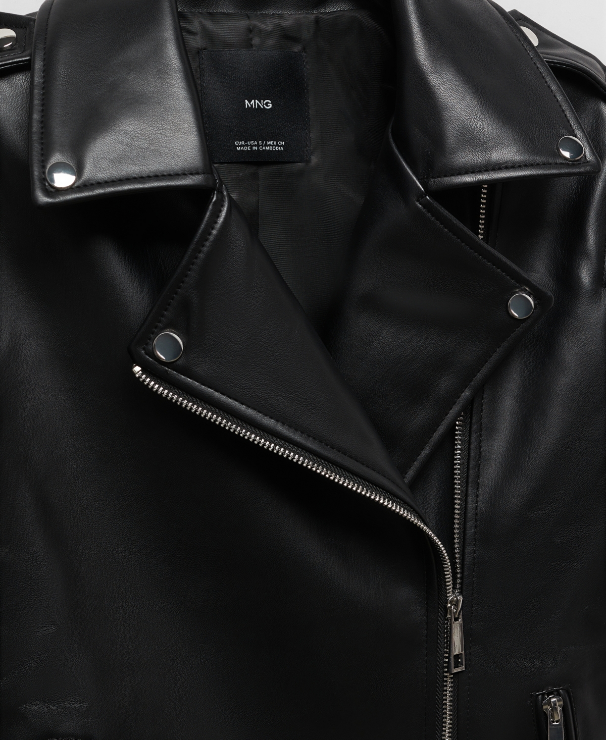 Mango Women's Faux-Leather Biker Jacket