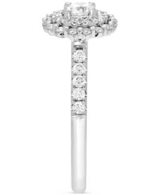 Diamond Double Halo Engagement Ring (5/8 ct. t.w.) in 14k White Gold