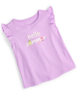 First Impressions - Baby Girls Hello Summer Puff Graphic T-Shirt