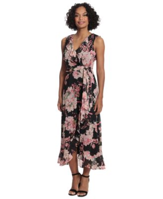 Petite Ruffle-Trim Sleeveless Maxi Dress