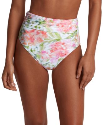 Lauren Ralph Lauren - Women's High Waist Floral-Print Bikini Bottoms