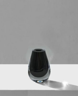 6.5"H Black Glass Bud Vase