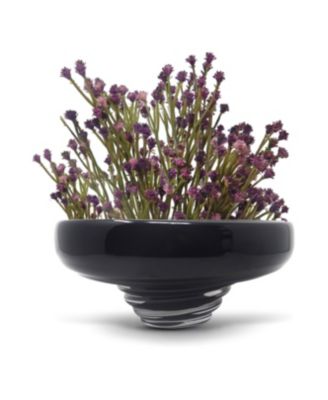 10.75"D Black Glass Centerpiece Bowl