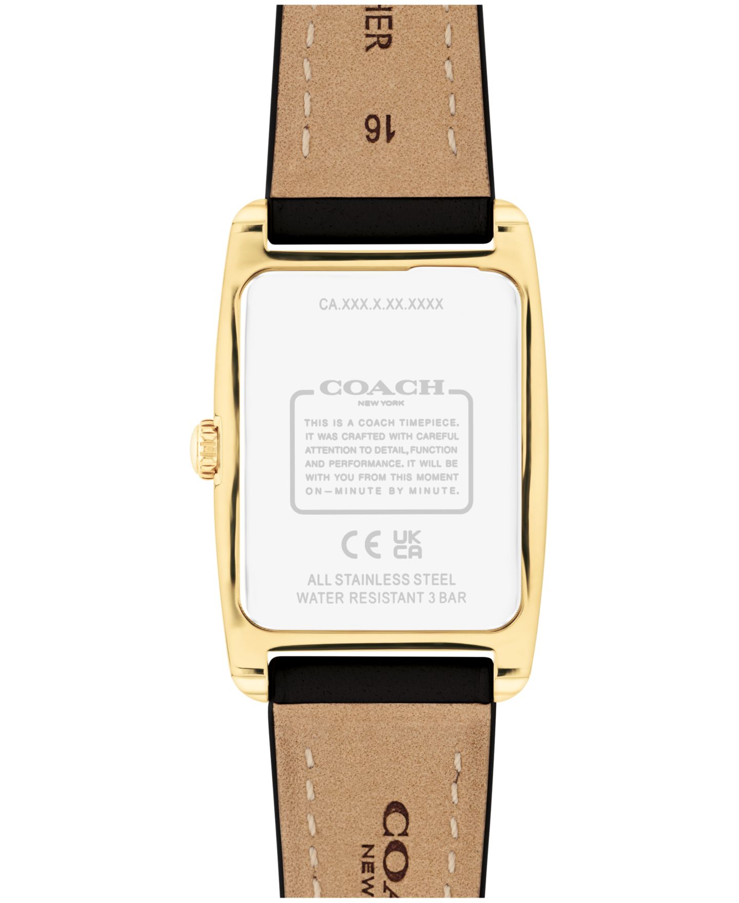Женские часы COACH Reese Black Leather Watch 24mm — фото 3