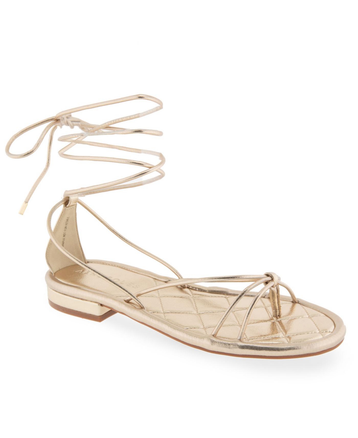 Shop Aerosoles Women's Jacky Strappy Sandals In Soft Gold Polyurethane
