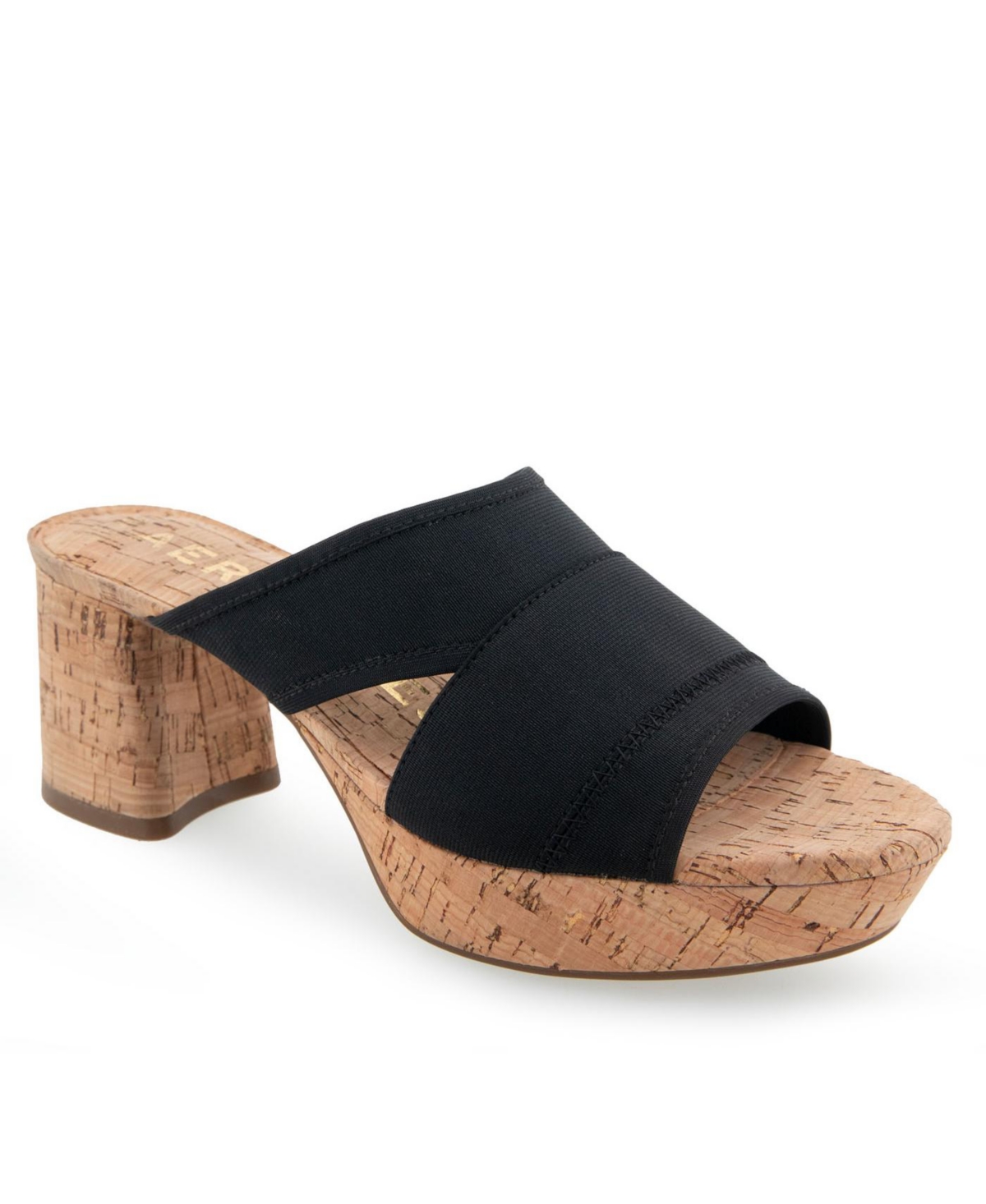Shop Aerosoles Women's Carma Platform Slide Sandals In Black Combo Elastic
