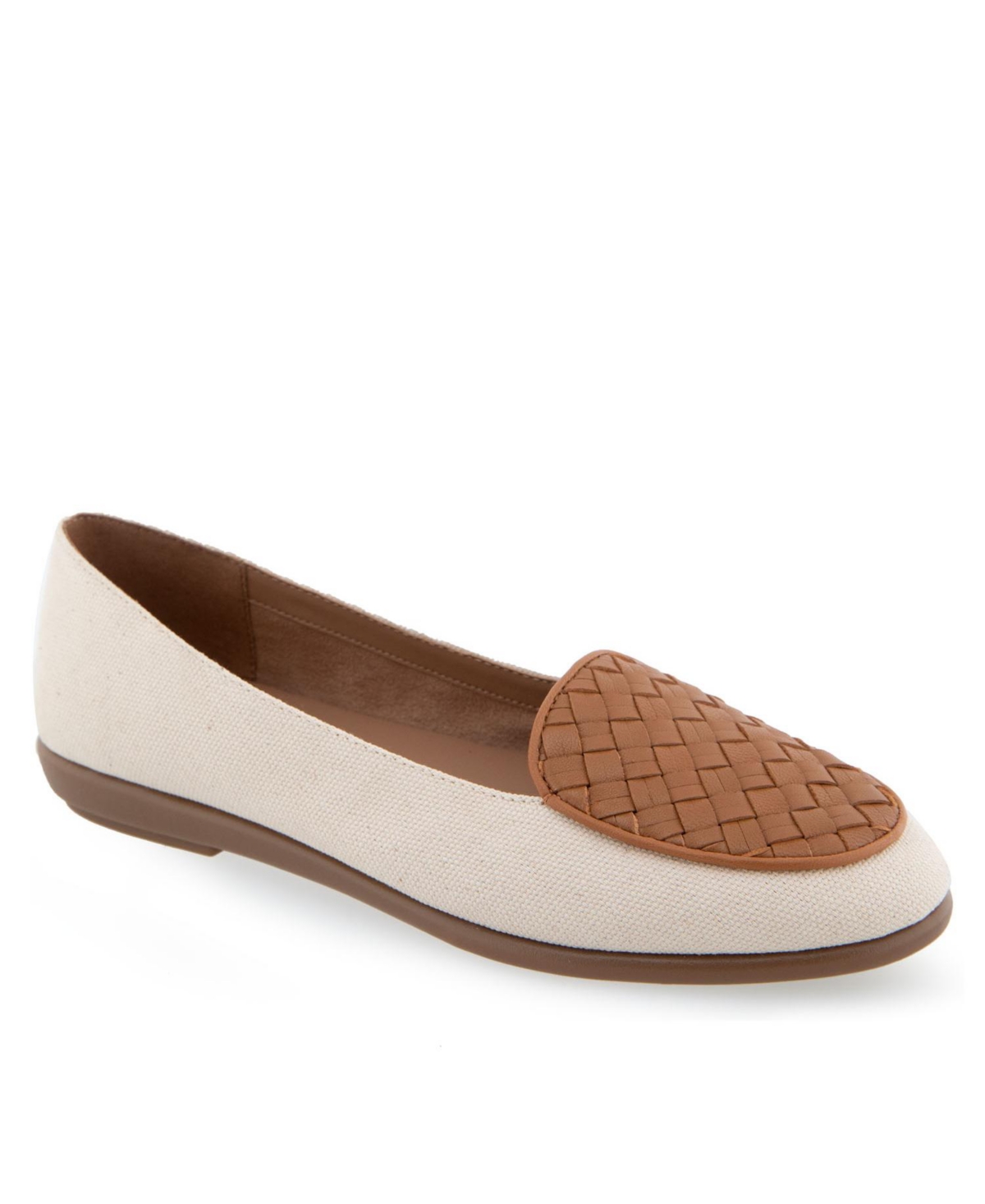 Aerosoles Brielle Loafer In Natural Canvas