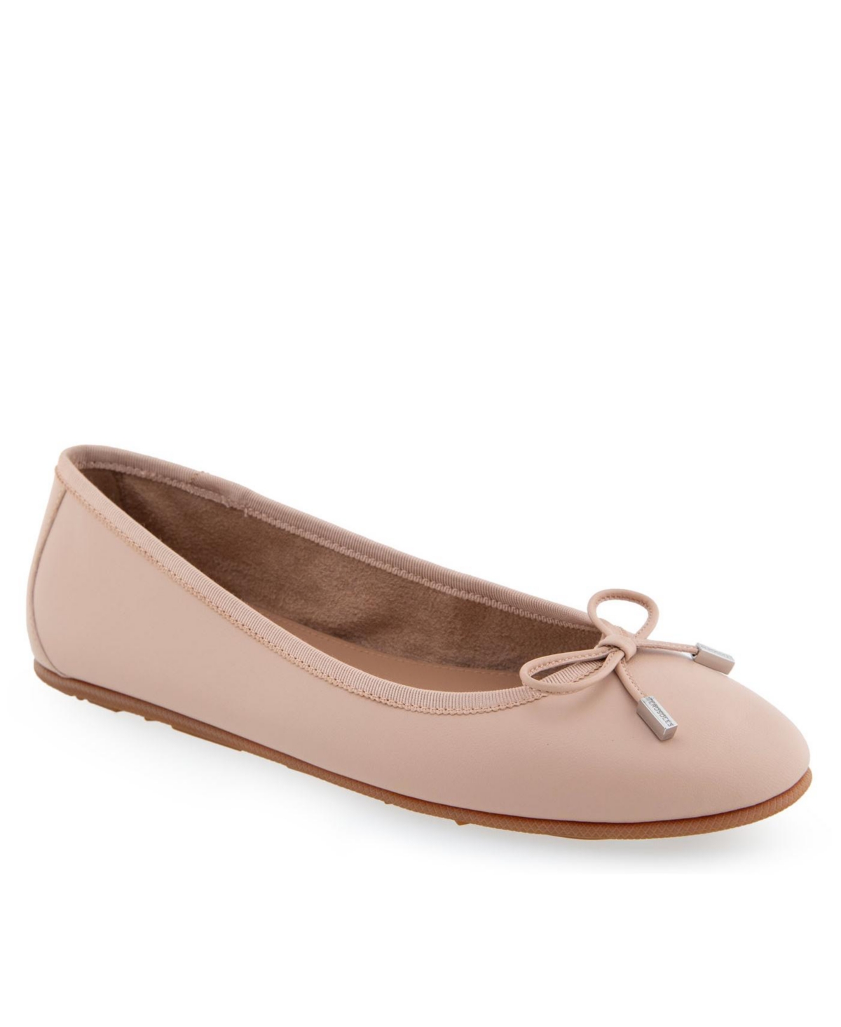 Aerosoles Women's Pia Casual Ballet Wedge Flats - Cipria Leather