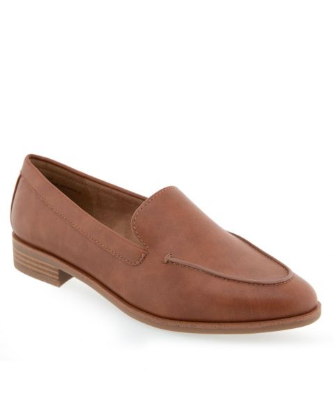 Женские туфли Aerosoles Everest Tapered Dress Loafers, цвет: Рыжевато-коричневая искусственная кожа
