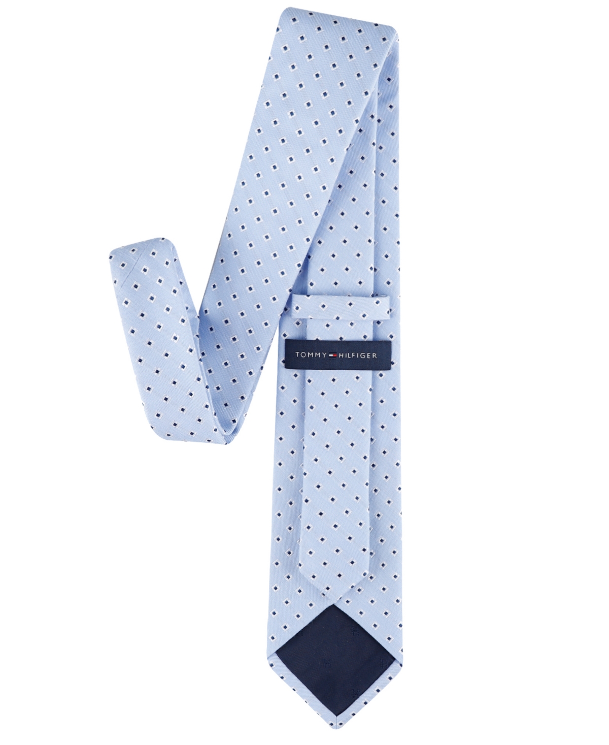 Shop Tommy Hilfiger Men's Stefan Classic Square Neat Tie In Blue