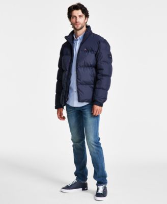 Men's Mixed-Media Puffer Jacket
