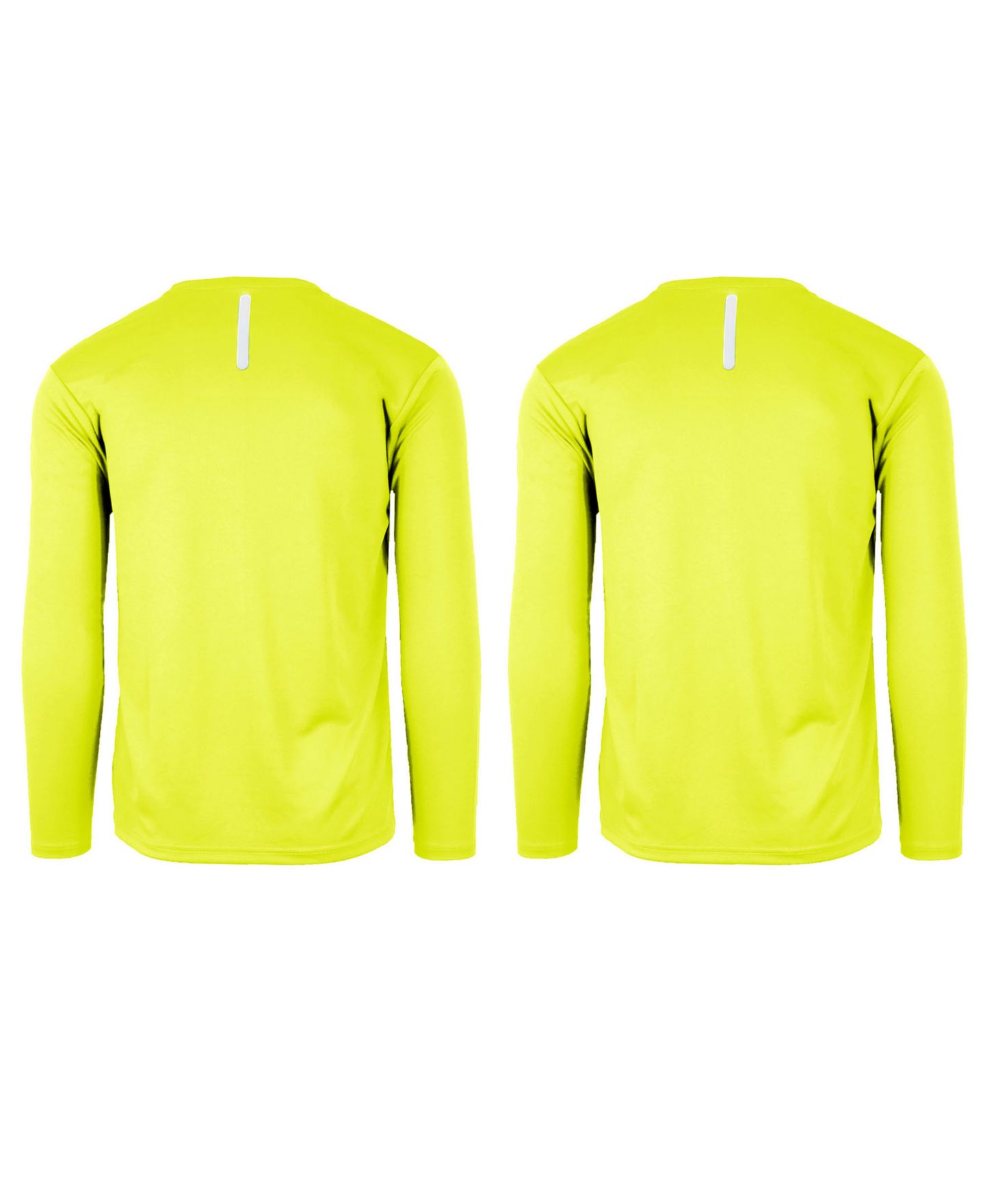 Мужские футболки Galaxy By Harvic Long Sleeve Moisture-Wicking Performance Crew Neck Tee -2 Pack, цвет: Неоновый зелёный — фото 2