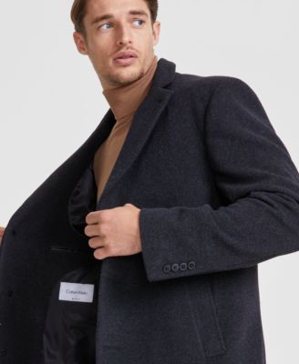 Men's Prosper Wool-Blend Slim Fit Overcoat