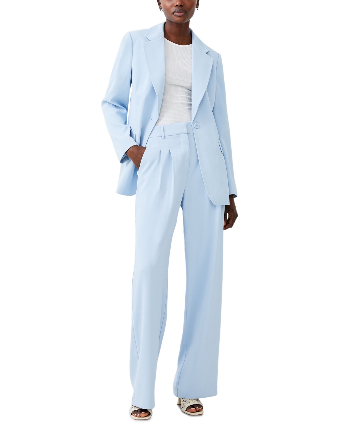 FRENCH CONNECTION WOMEN'S HARRY WIDE-LEG SUITING PANTS