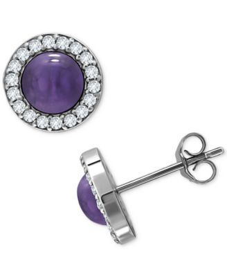 Giani Bernini - Onyx & Cubic Zirconia Halo Stud Earrings in 18k Gold-Plated Sterling Silver