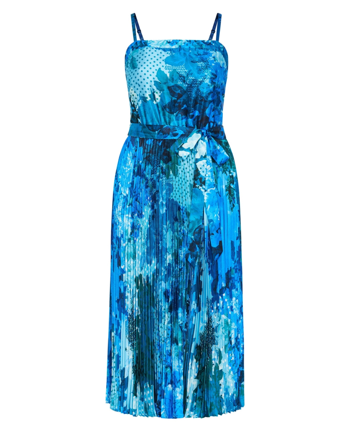 City Chic Women's Jayda Pleat Print Midi Dress