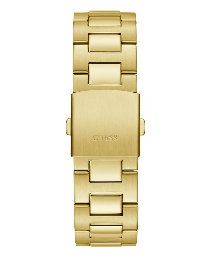 GUESS Men's Multi-Function Gold-Tone 100% Steel Watch, 44mm - Macy's