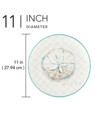 Ocean View Set of 4 Dinner Plates
