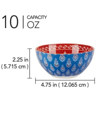 Panache Set of 6 All Purpose Bowls, 4.75" 6 Asst