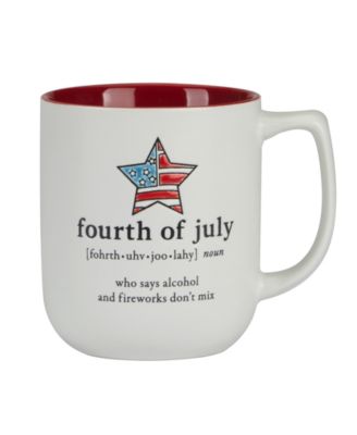 Patriotic Words Set of 4 Mugs