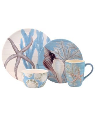 Beyond the Shore 16 Pc. Dinnerware Set, Service for 4