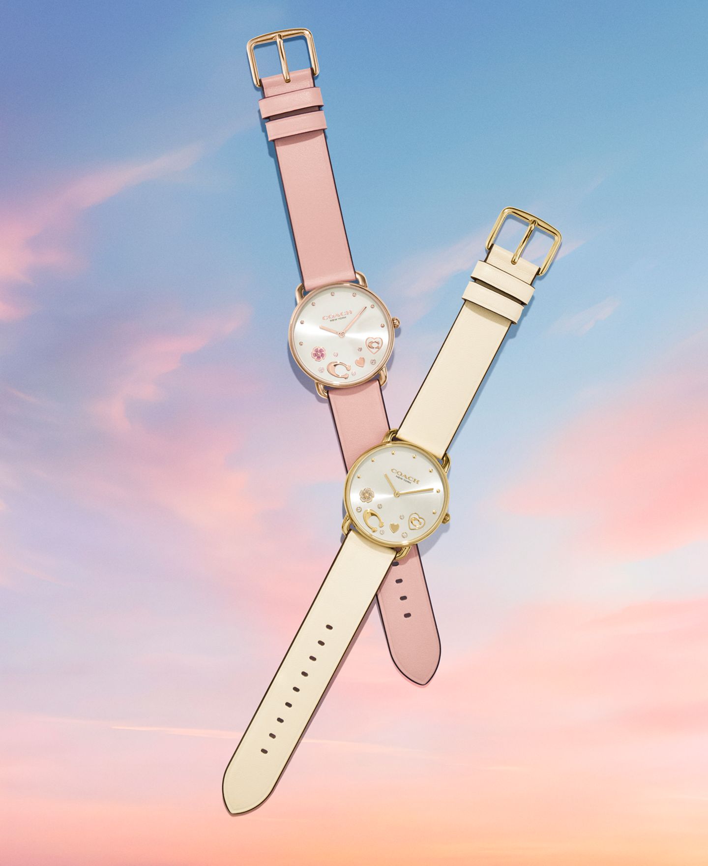 Женские часы COACH Elliot Chalk Leather Strap Watch 36mm — фото 4