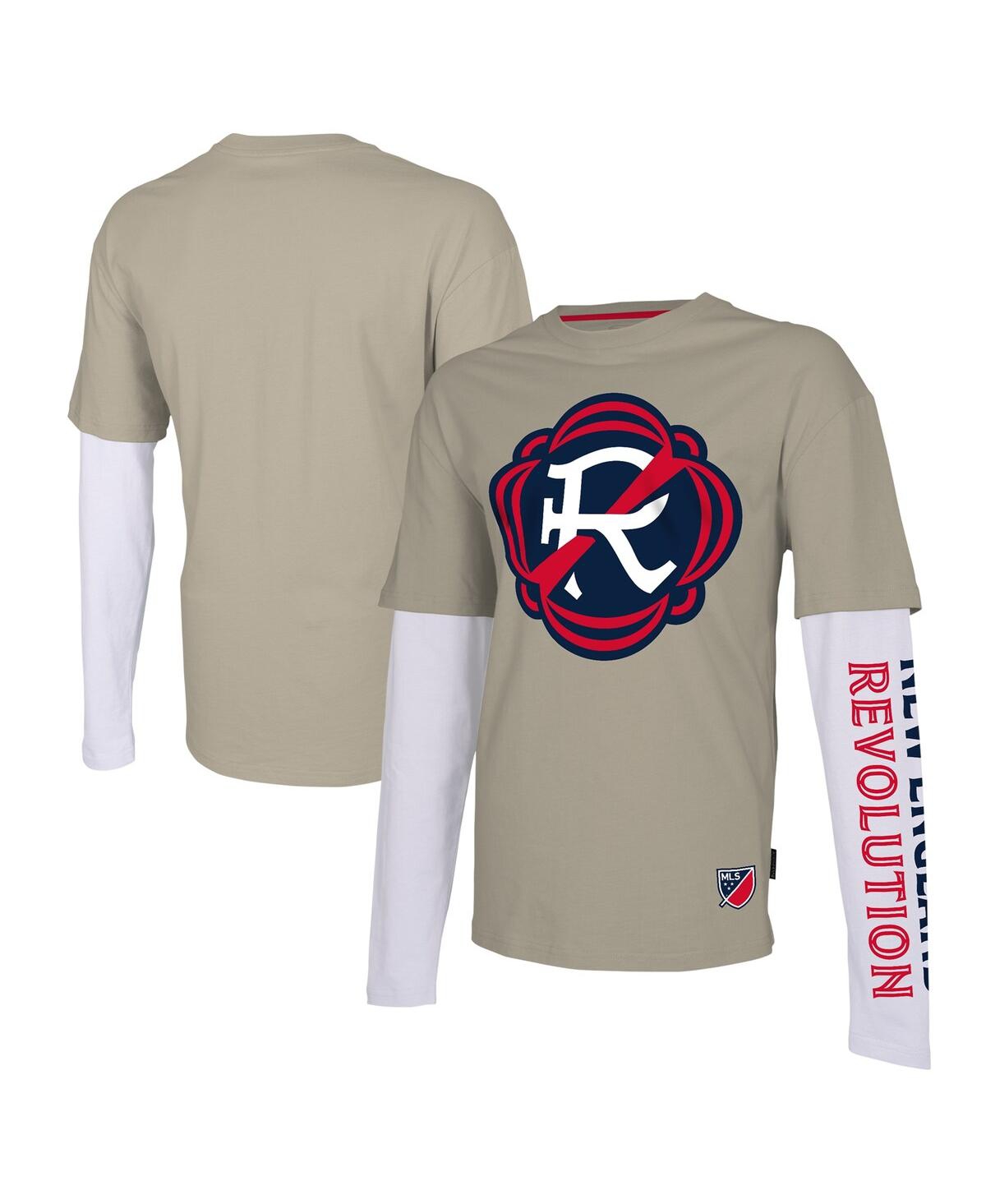 Men's Stadium Essentials Tan New England Revolution Status Long Sleeve T-shirt - Tan