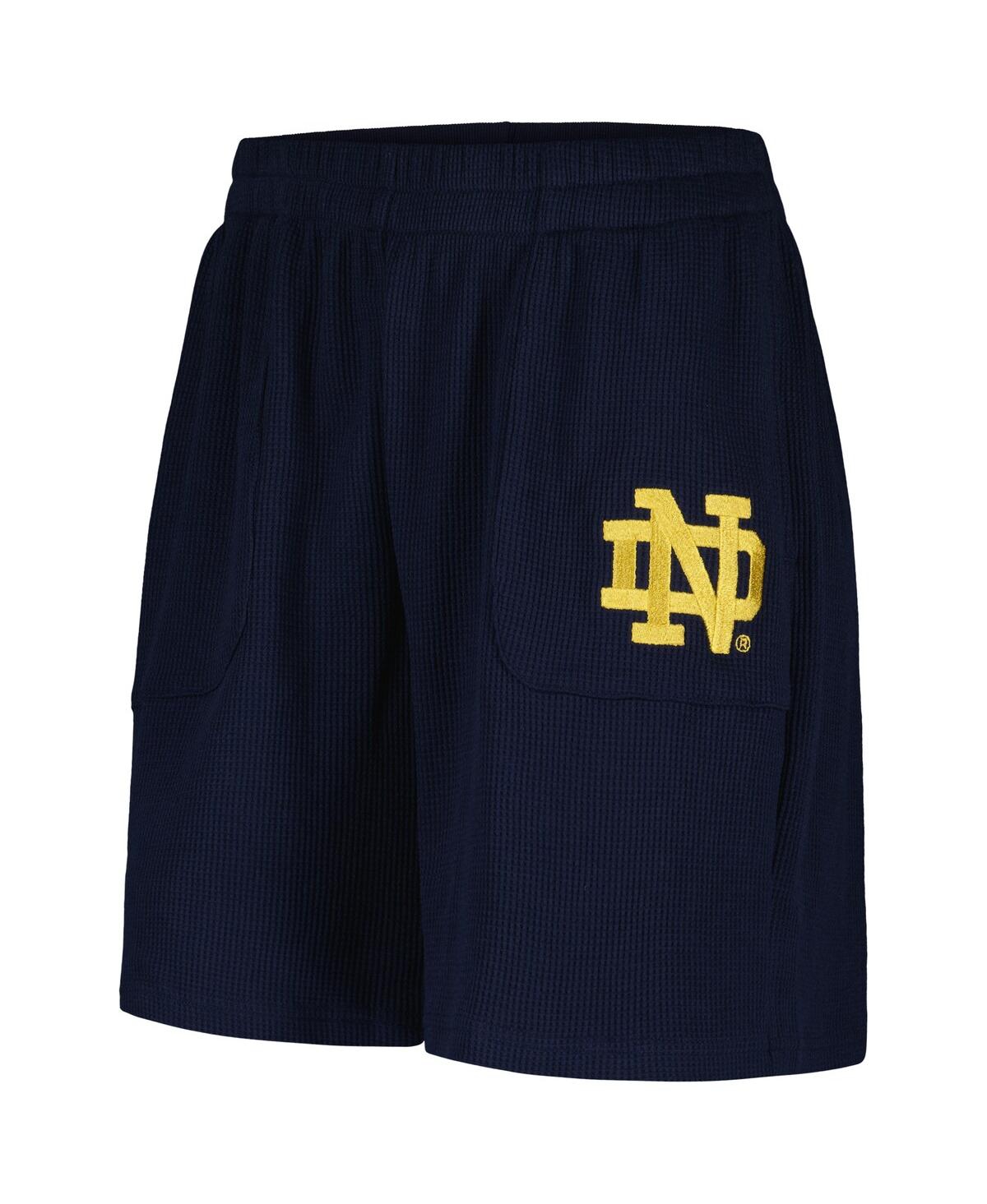 Shop Hype And Vice Women's  Navy Notre Dame Fighting Irish Pocket Hit Grand Slam Waffle Shorts