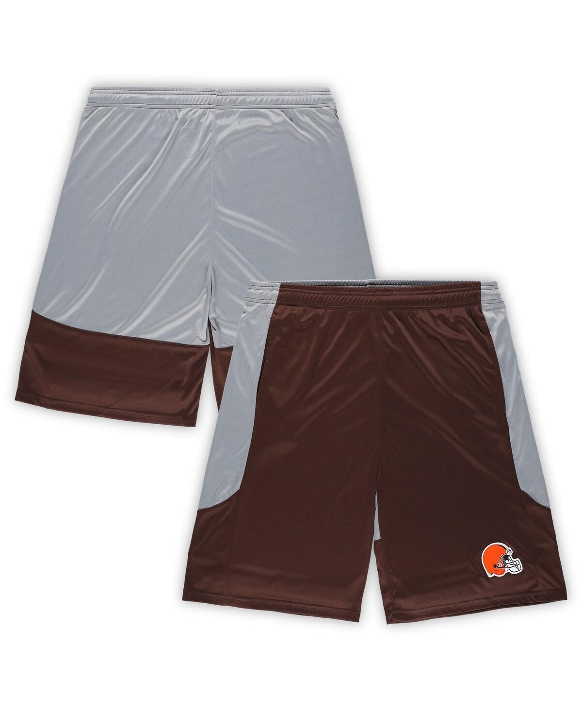Fanatics Men's  Brown Cleveland Browns Big And Tall Team Logo Shorts