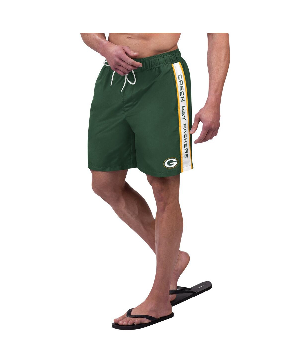 Men's G-iii Sports by Carl Banks Green Green Bay Packers Streamline Volley Swim Shorts - Green