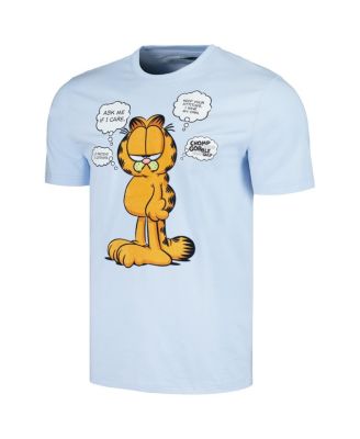 Men's and Women's Light Blue Garfield Ask Me If I Care T-shirt