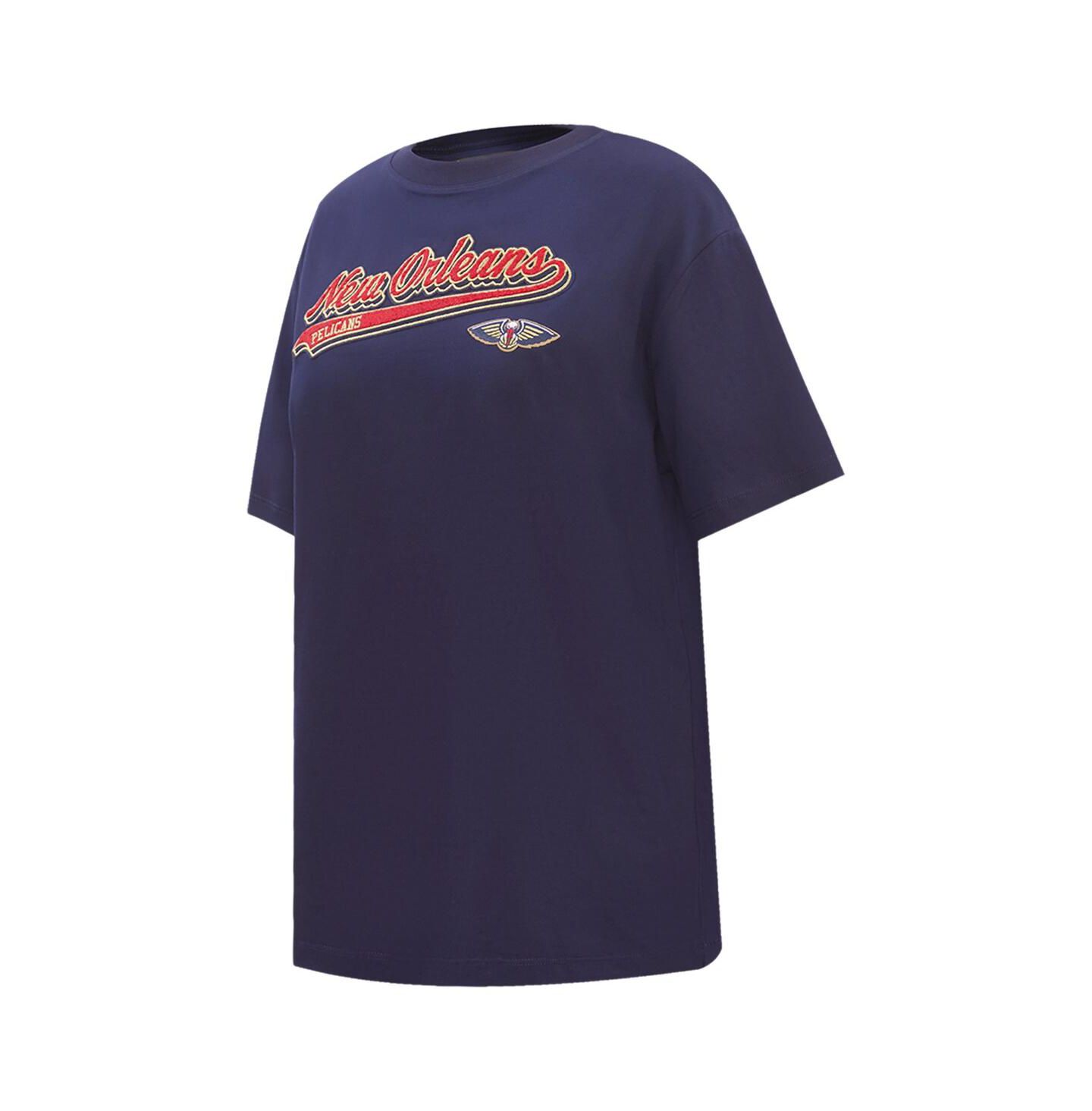 Женская футболка Pro Standard Navy New Orleans Pelicans Script Boyfriend — фото 2