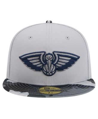 Men's Gray New Orleans Pelicans Active Color Camo Visor 59FIFTY Fitted Hat