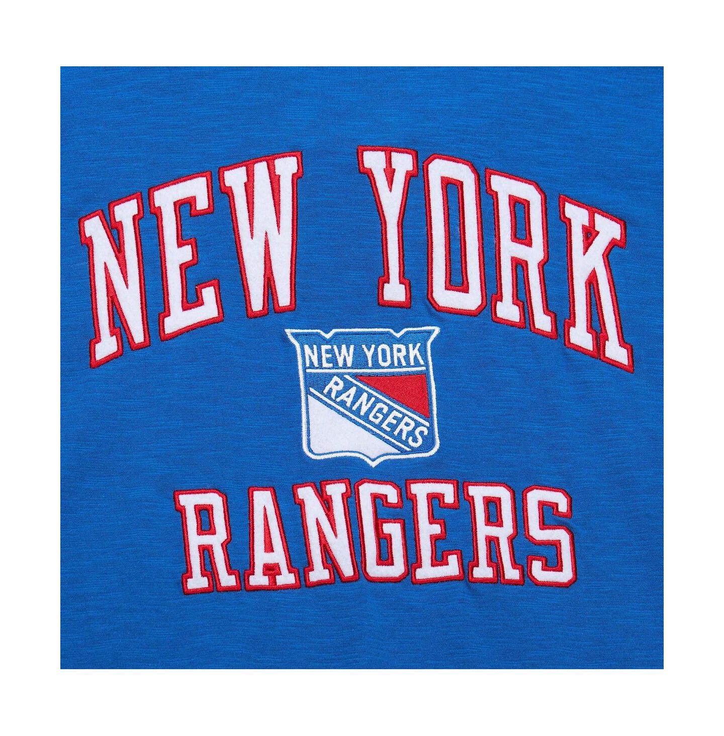 Мужская футболка Mitchell & Ness Blue New York Rangers Legendary Slub — фото 2