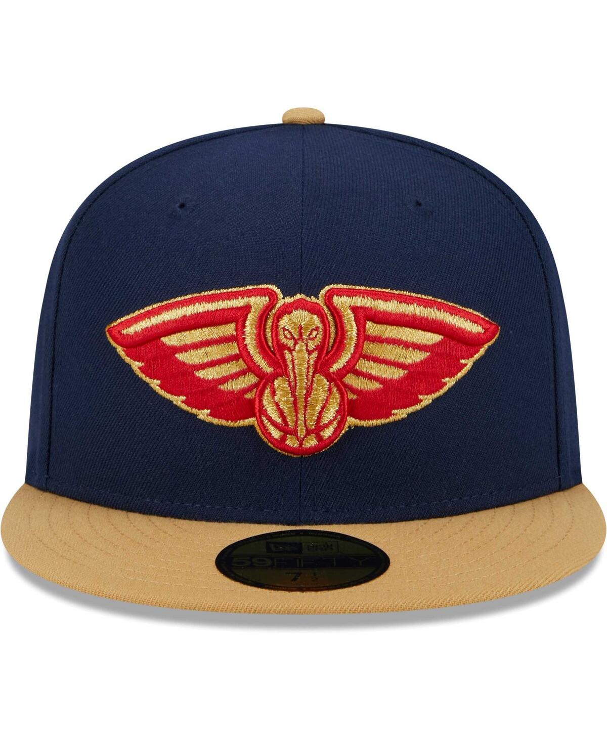 Men's New Era Gold New Orleans Pelicans Gameday Gold Pop Stars 59FIFTY Fitted Hat - Gold