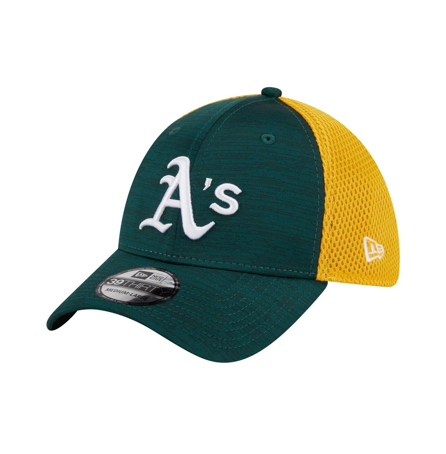 Мужская кепка New Era Green Oakland Athletics Neo 39THIRTY Flex Hat — фото 1