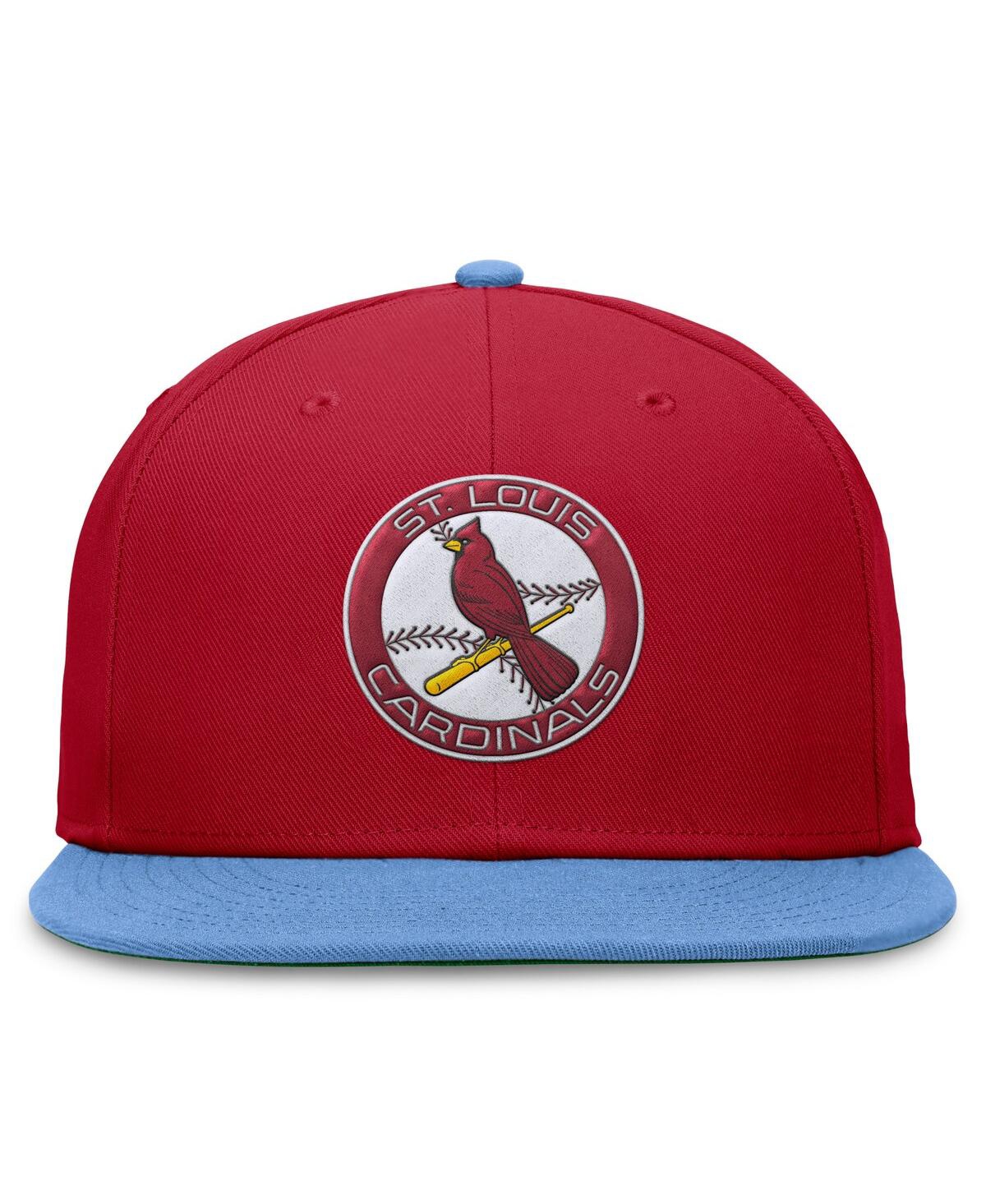 Shop Nike Men's  Red, Light Blue Distressed St. Louis Cardinals Rewind Cooperstown True Performance Fitted In Red,light Blue