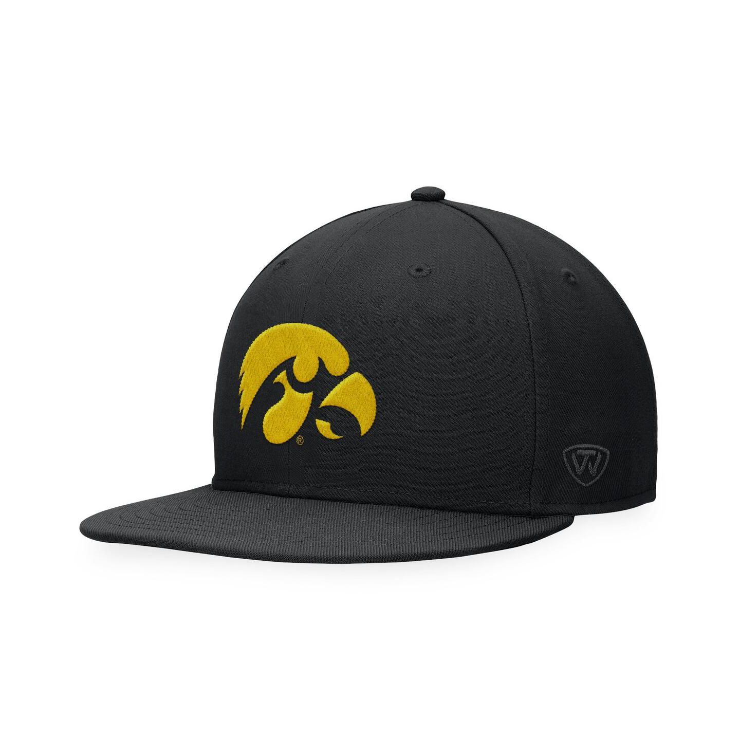 Мужская кепка Top of the World Black Iowa Hawkeyes Fitted Hat — фото 1