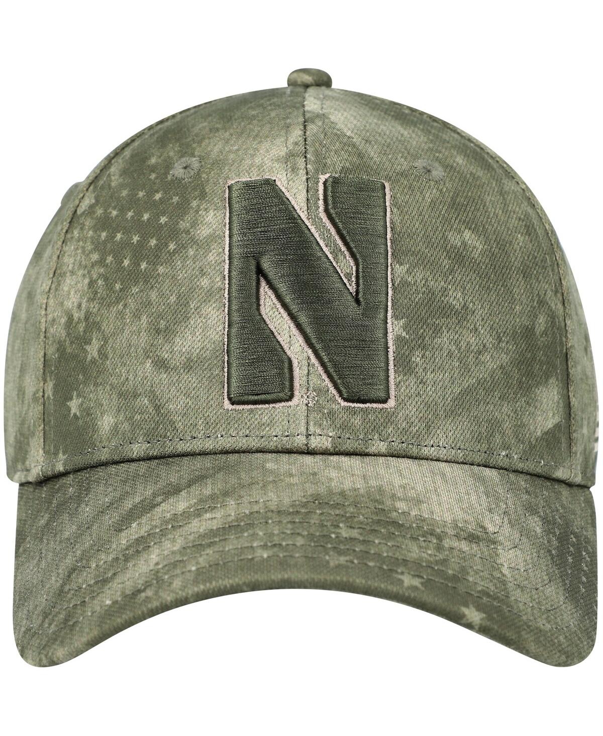 Shop Under Armour Men's  Camo Northwestern Wildcats Blitzing Performance Adjustable Hat